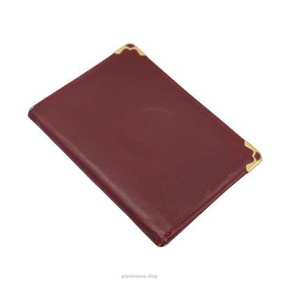 Cartier Pocket Organizer Wallet - Burgundy Leather