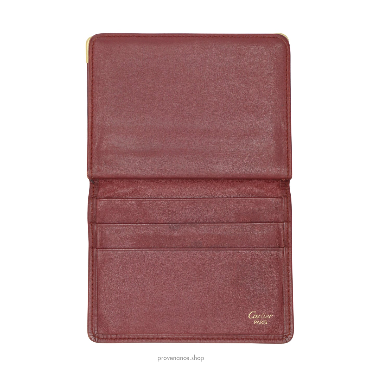 Cartier Pocket Organizer Wallet - Burgundy Leather