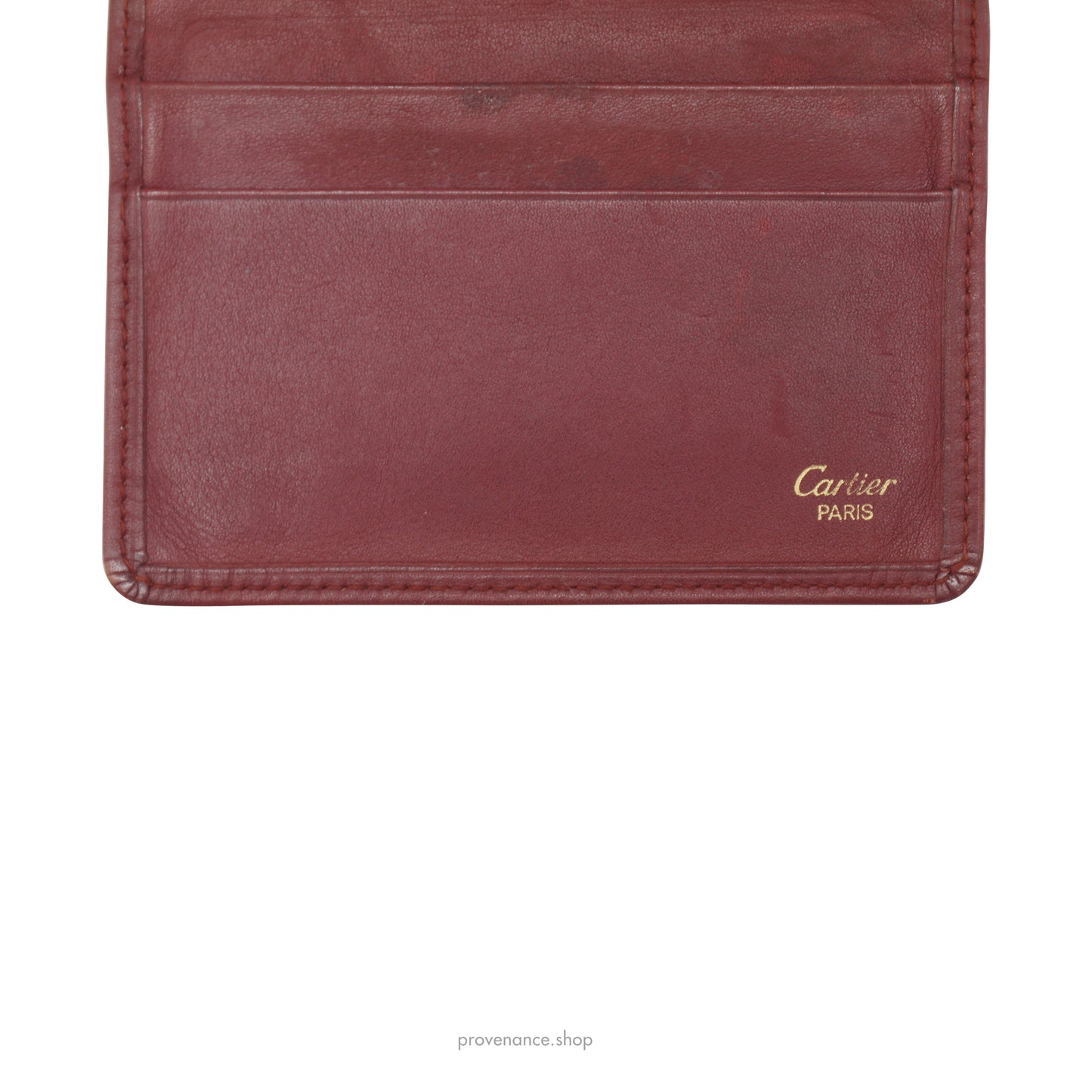 Cartier Pocket Organizer Wallet - Burgundy Leather