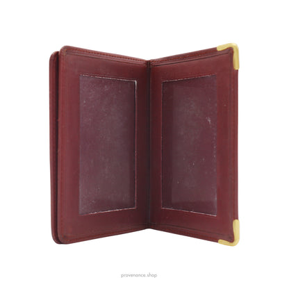 Cartier Pocket Organizer Wallet - Burgundy Leather