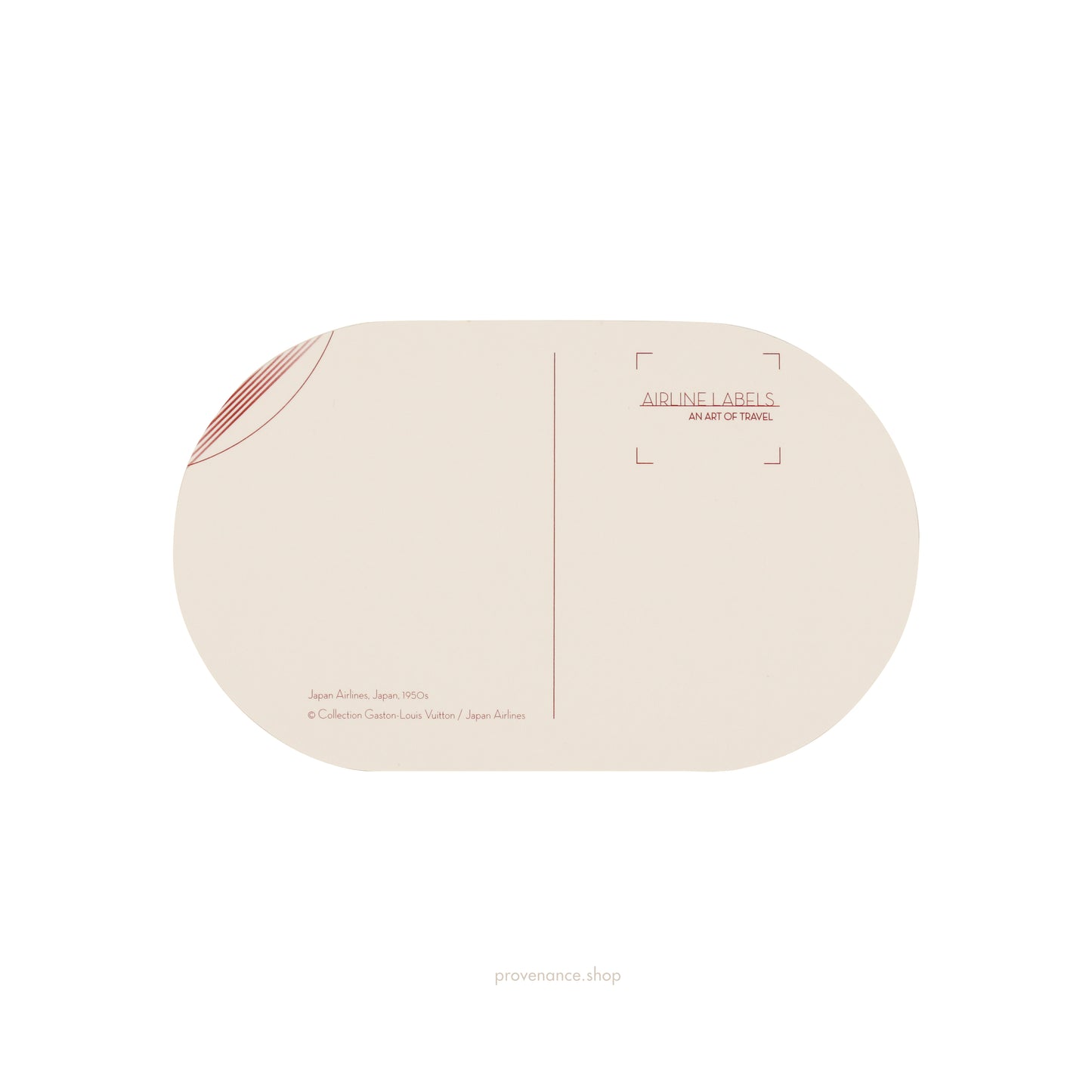 Louis Vuitton Airline Label Postcard - JAPAN AIRLINES