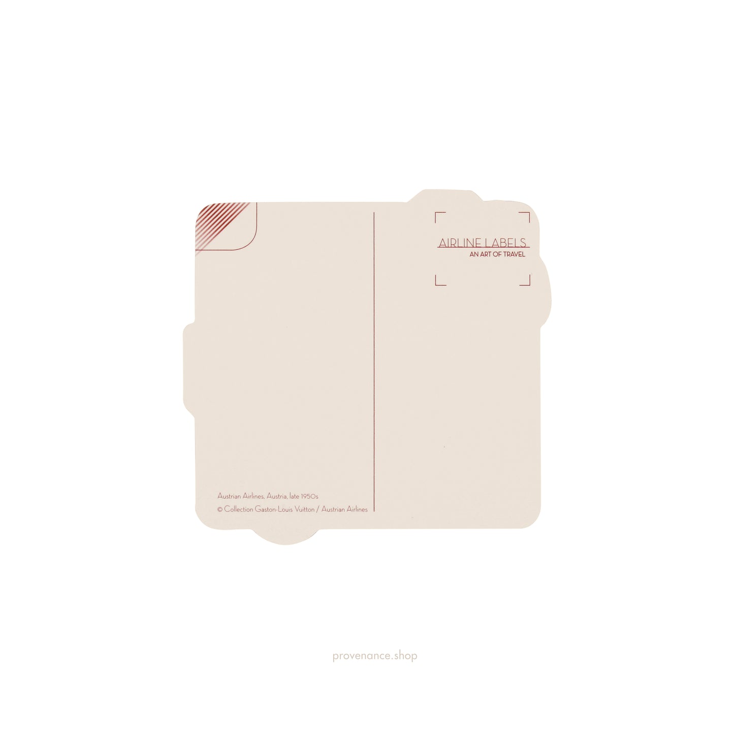 Louis Vuitton Airline Label Postcard stickers- PLACE YOUR HANDBAG HERE
