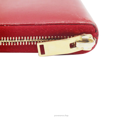 SLP Zip Long Wallet - Poppy Red Leather