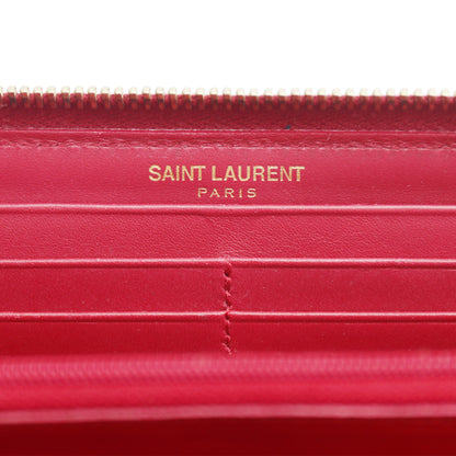 SLP Zip Long Wallet - Poppy Red Leather