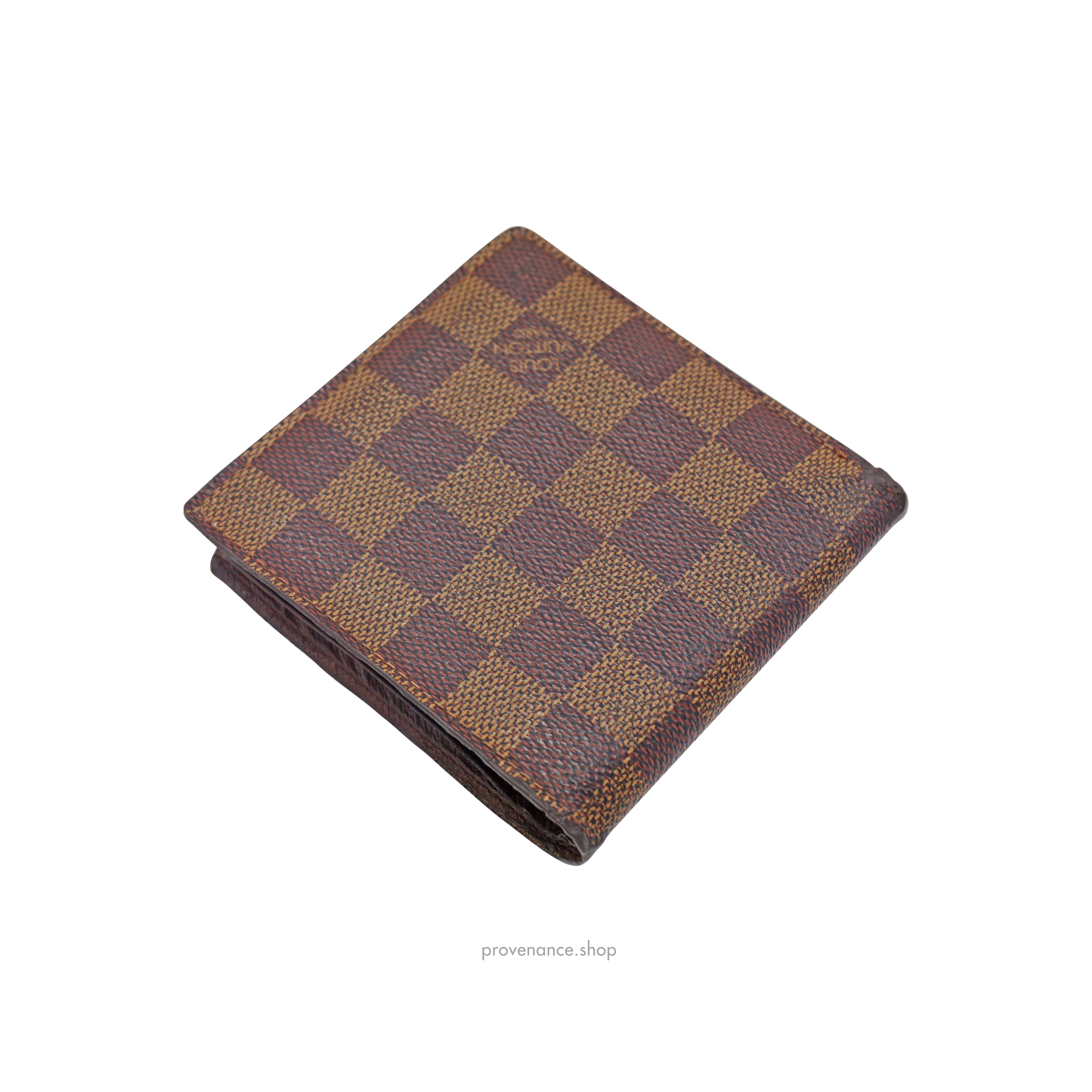 Louis Vuitton Men's Wallet (Damier Eben, Leather, Used)
