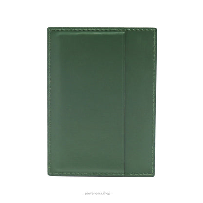 Rolex Card Holder Wallet - Green Leather