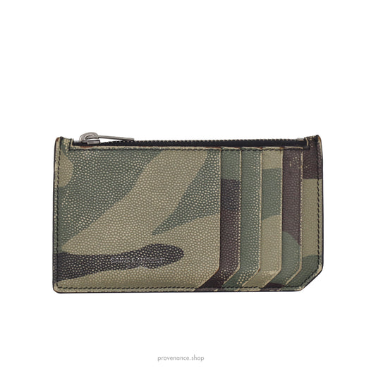 SLP Fragment Zip Card Case Wallet - Camouflage