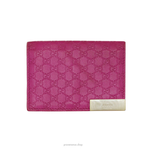 Gucci Pocket Organizer Wallet - Fuchsia MicroGuccissima