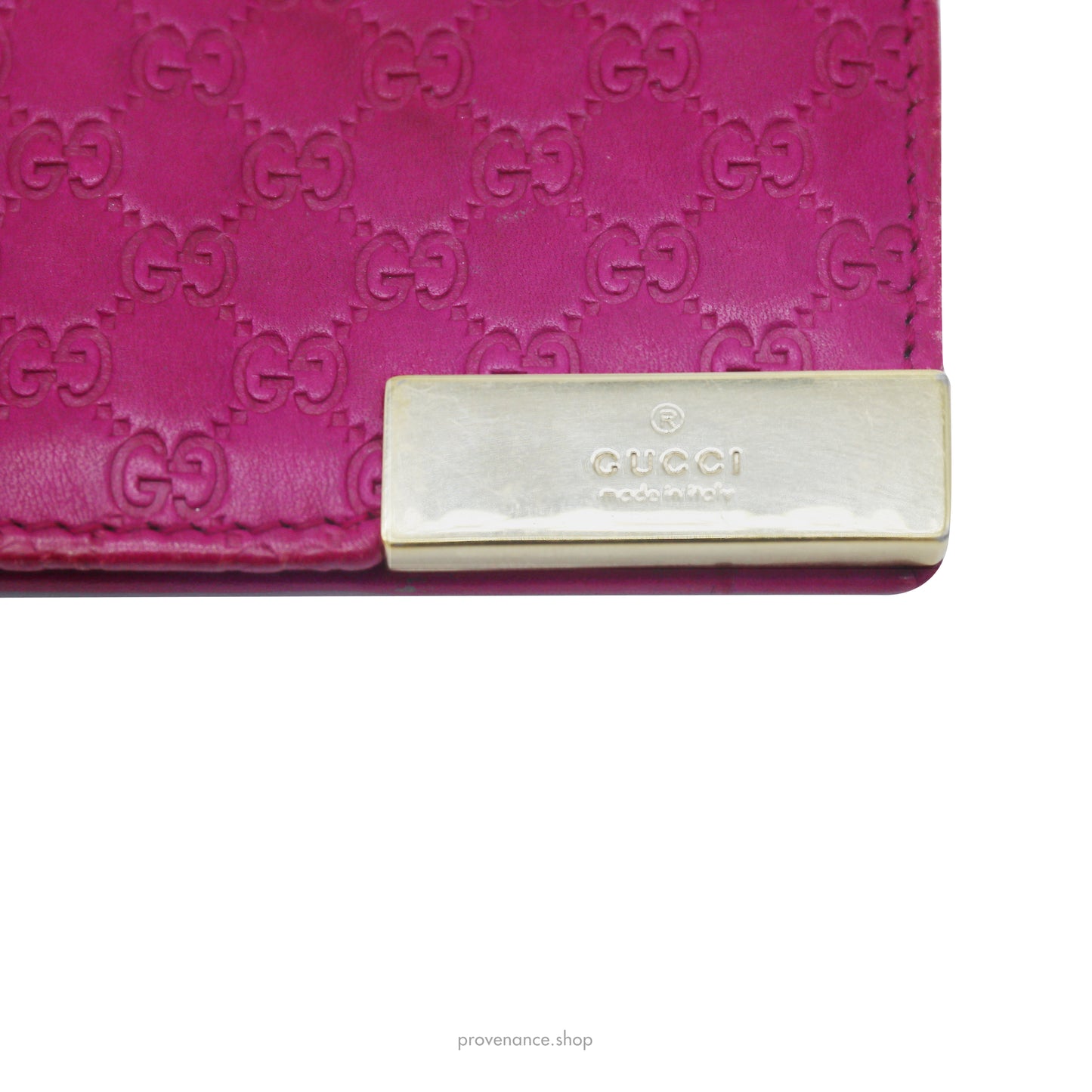 Gucci Pocket Organizer Wallet - Fuchsia MicroGuccissima