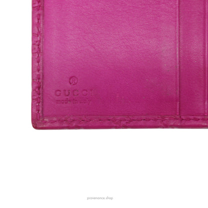 Gucci Pocket Organizer Wallet - Fuchsia MicroGuccissima