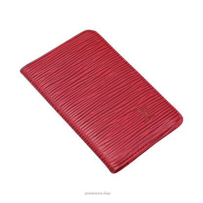 Louis Vuitton Pocket Organizer Wallet - Red Epi Leather