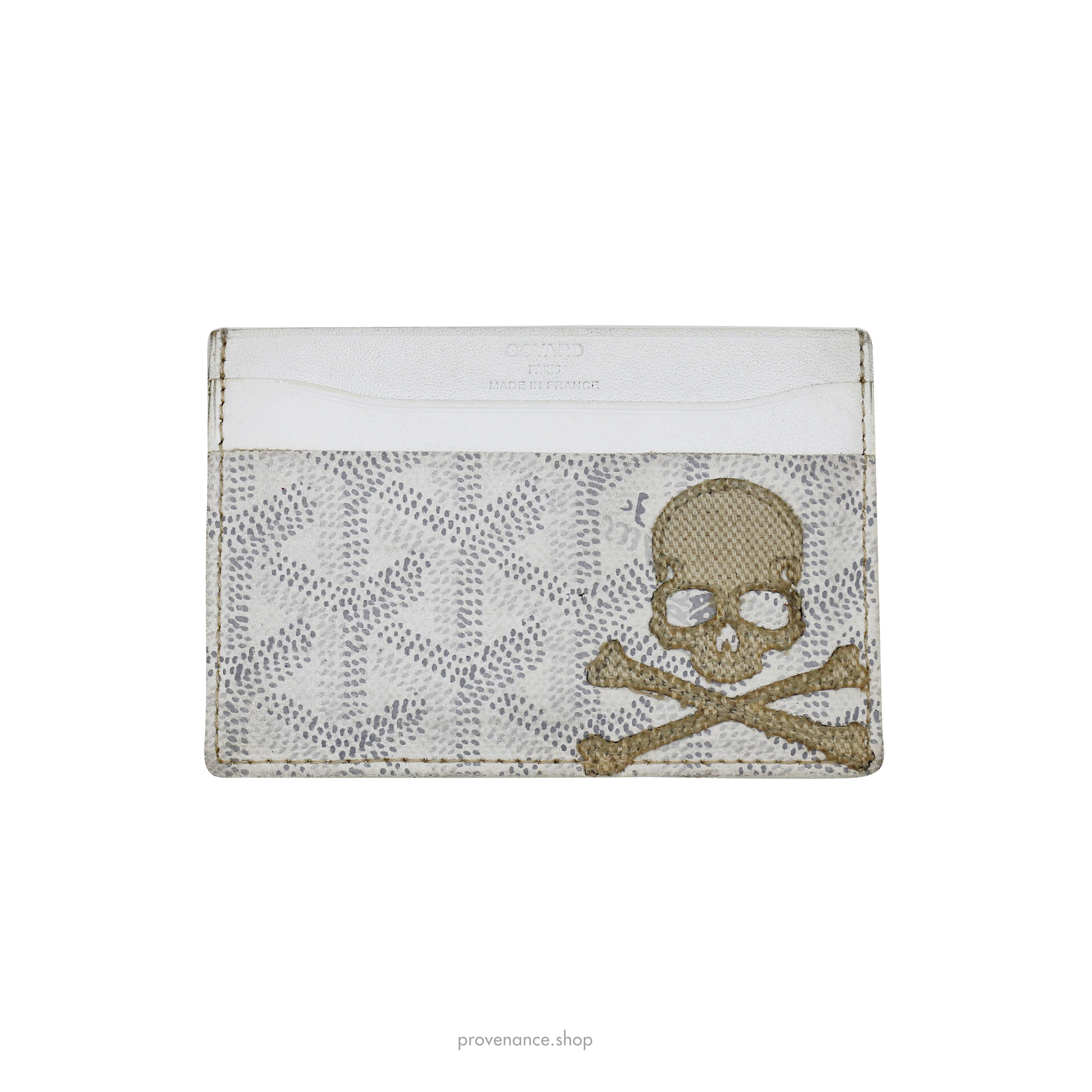 Genuine Goyard Paris Saint Sulphice White Leather Card Holder Wallet  Cardholder