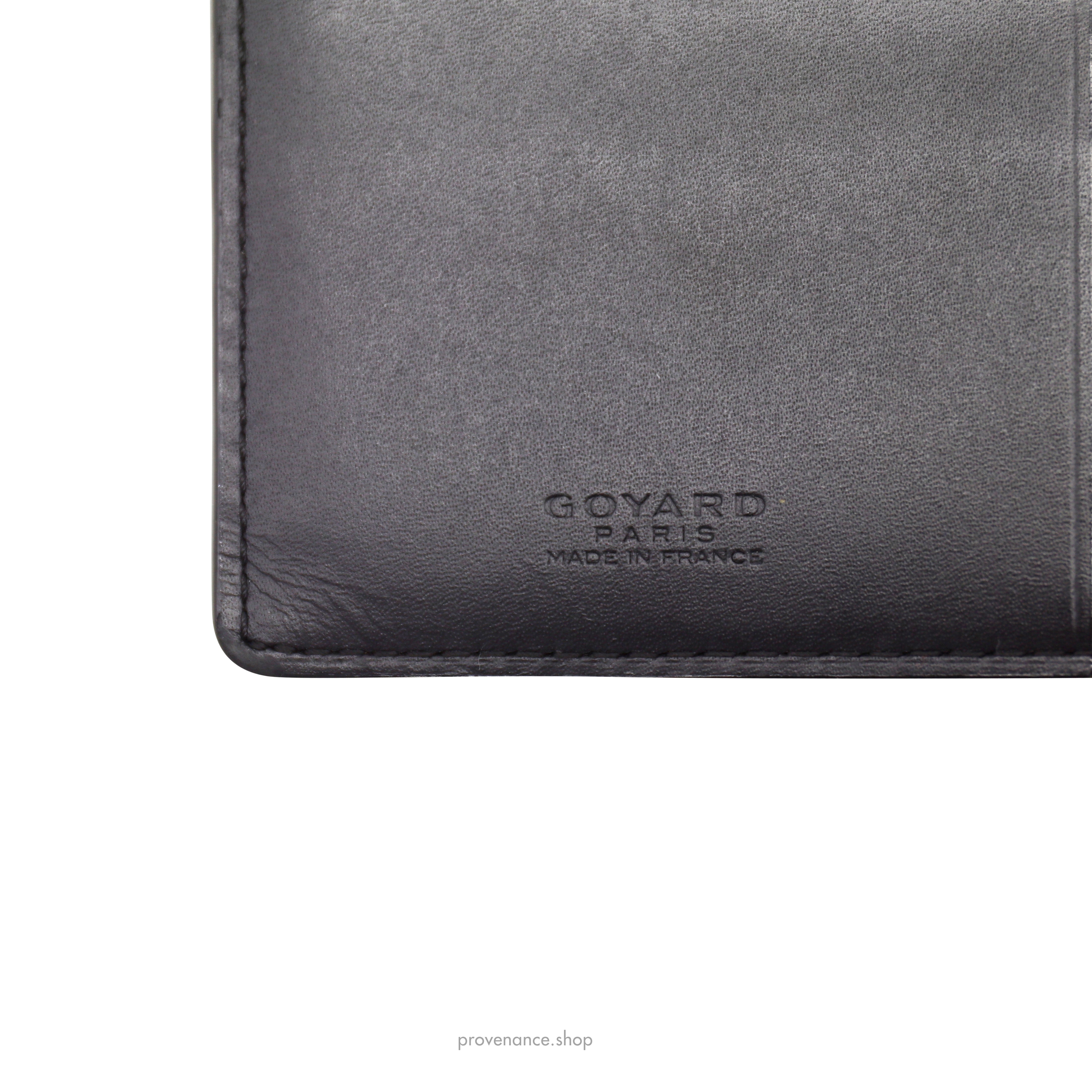 Goyard Black Chevron Saint Roch Long Flap Wallet 1GOY1210