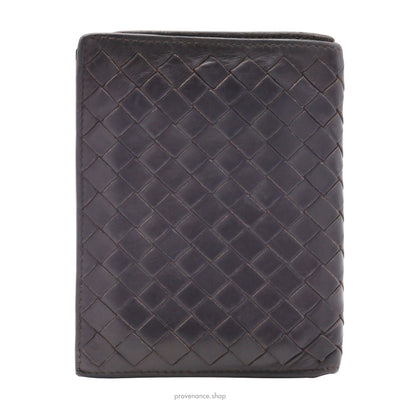 Bottega Veneta Tall Wallet - Chocolate Brown Leather