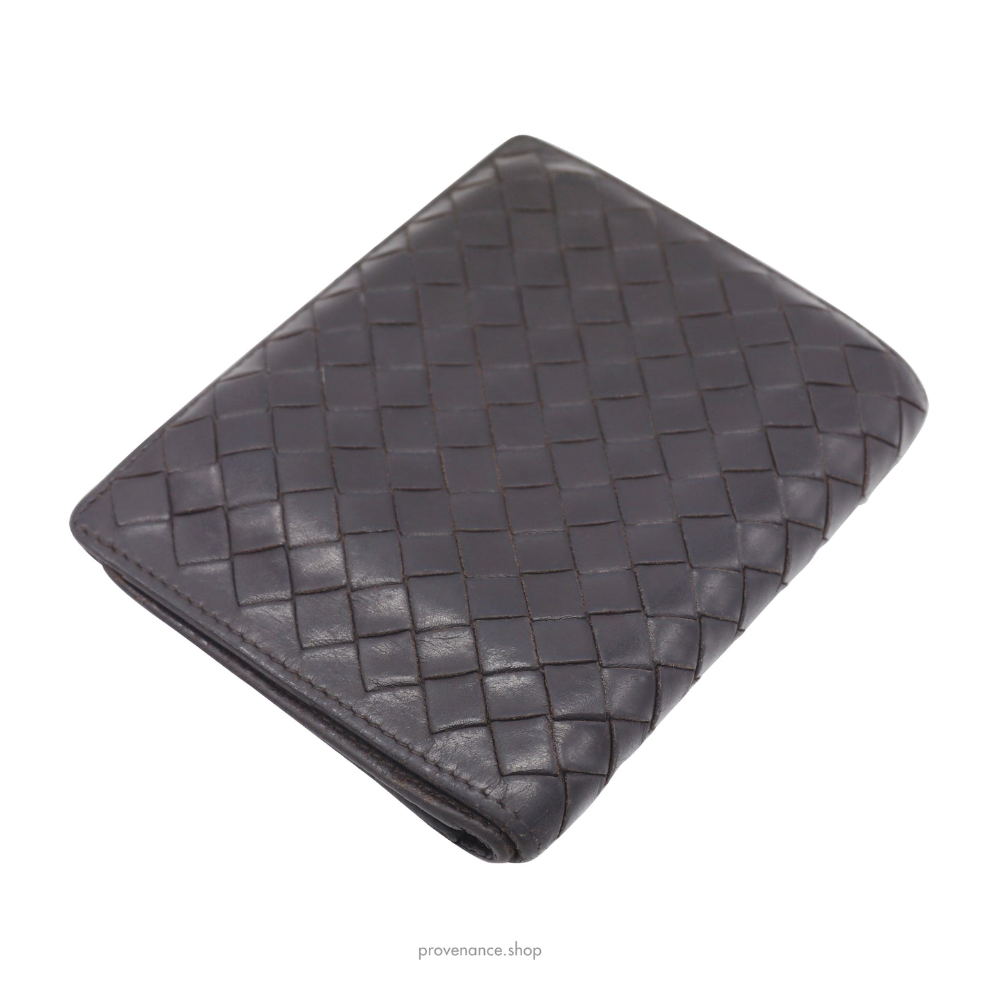 Bottega Veneta Tall Wallet - Chocolate Brown Leather