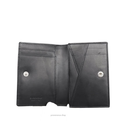 Givenchy Star Card Holder Wallet - Black Leather