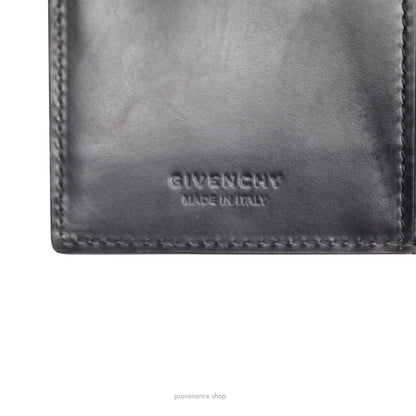 Givenchy Star Card Holder Wallet - Black Leather