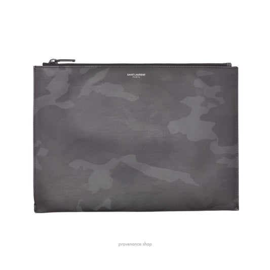 Saint Laurent Paris SLP Zipped Pouch - Shadow Camo