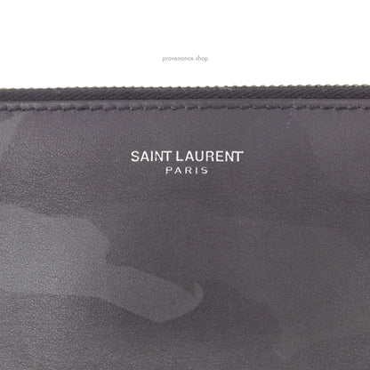 Saint Laurent Paris SLP Zipped Pouch - Shadow Camo