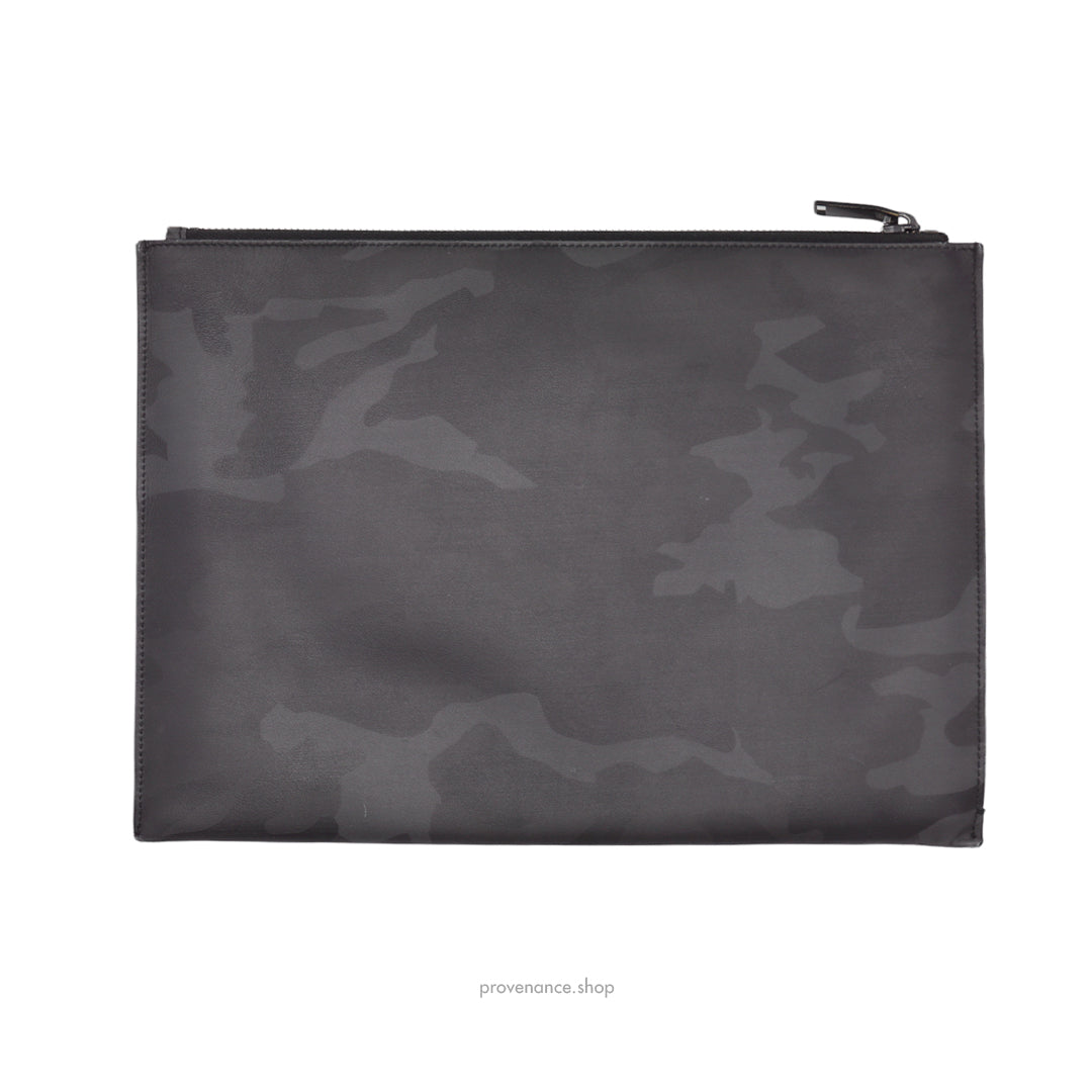 Saint Laurent Paris SLP Zipped Pouch - Shadow Camo