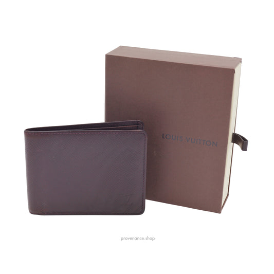 Louis Vuitton Slender Wallet - Taiga Acajou Leather