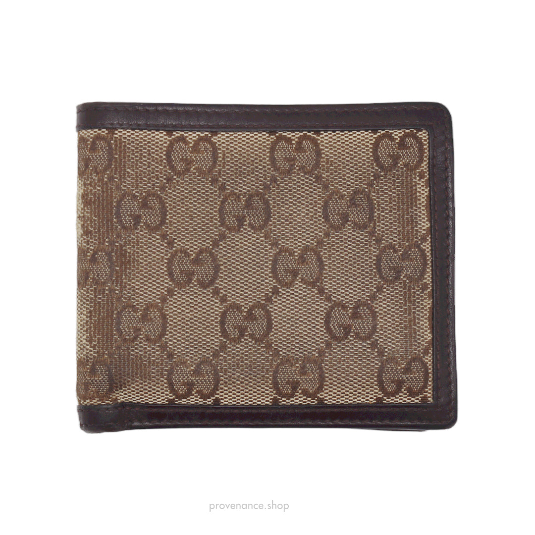 Gucci GG Canvas Bifold Wallet - Brown