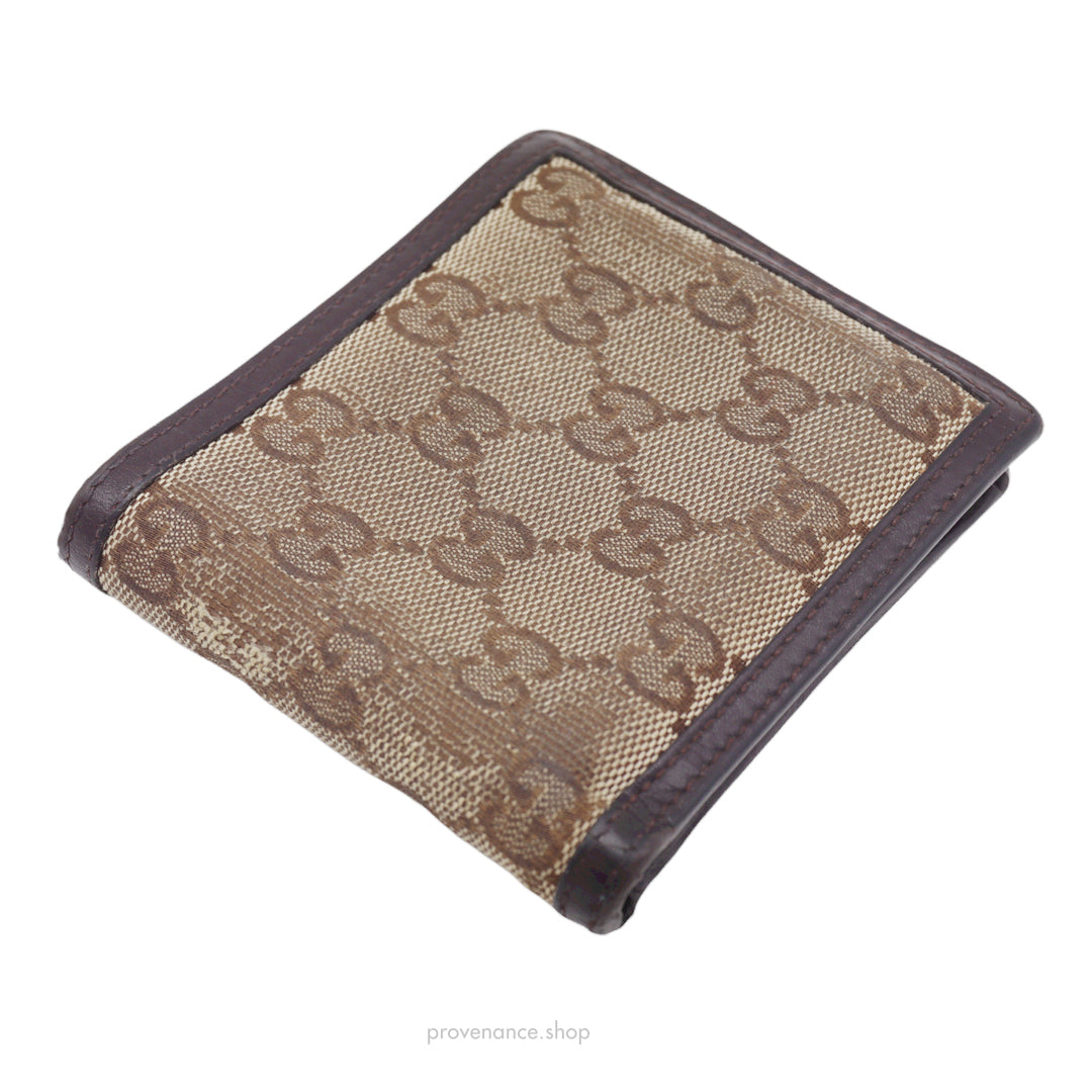 Gucci GG Canvas Bifold Wallet - Brown