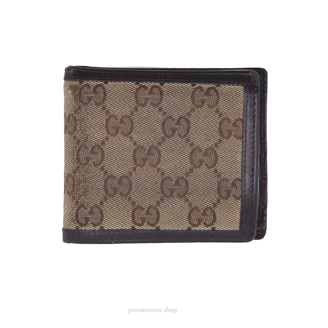 Gucci GG Canvas Bifold Wallet - Brown