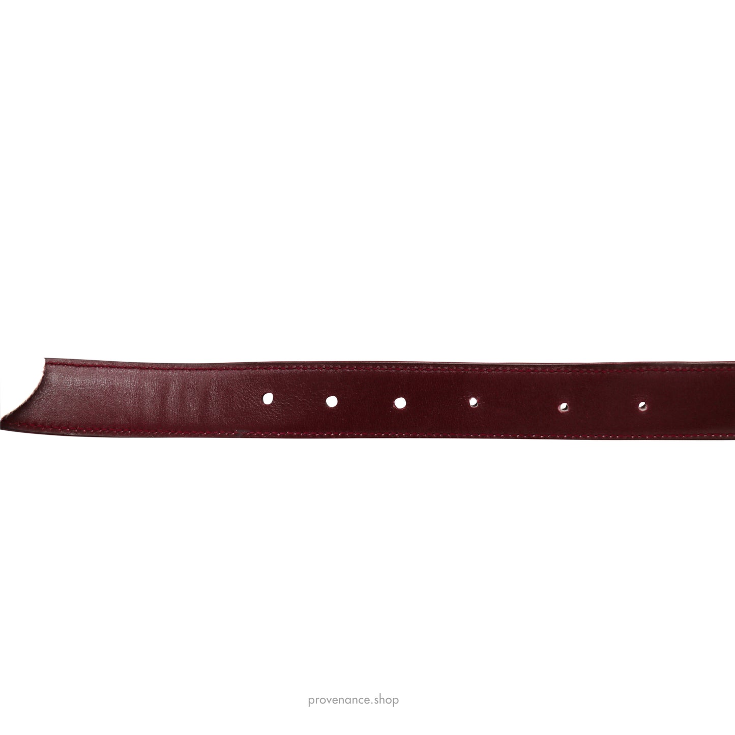 Gucci Tang Belt - Burgundy Crocodile Leather