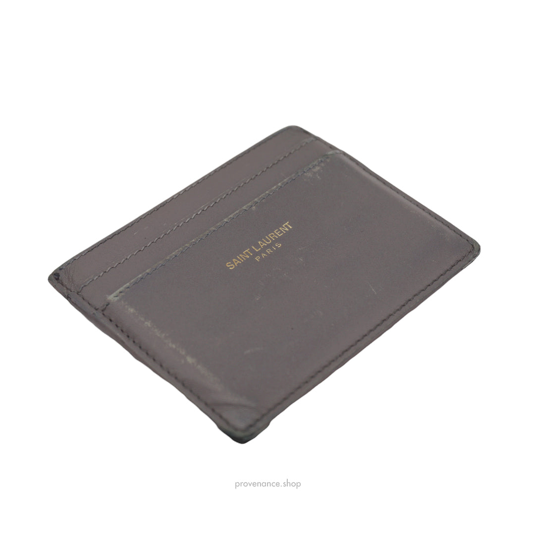 Saint Laurent Paris SLP Card Holder Wallet - Grey