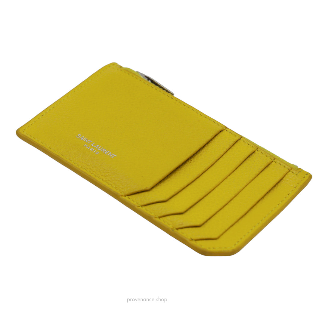 SLP Fragment Zip Card Case Wallet - Yellow Leather – PROVENANCE