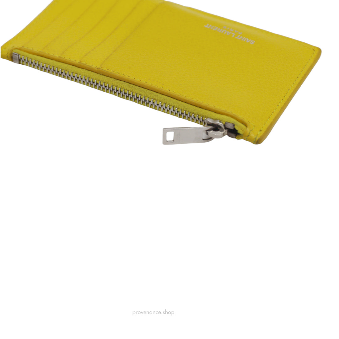 SLP Fragment Zip Card Case Wallet - Yellow Leather – PROVENANCE