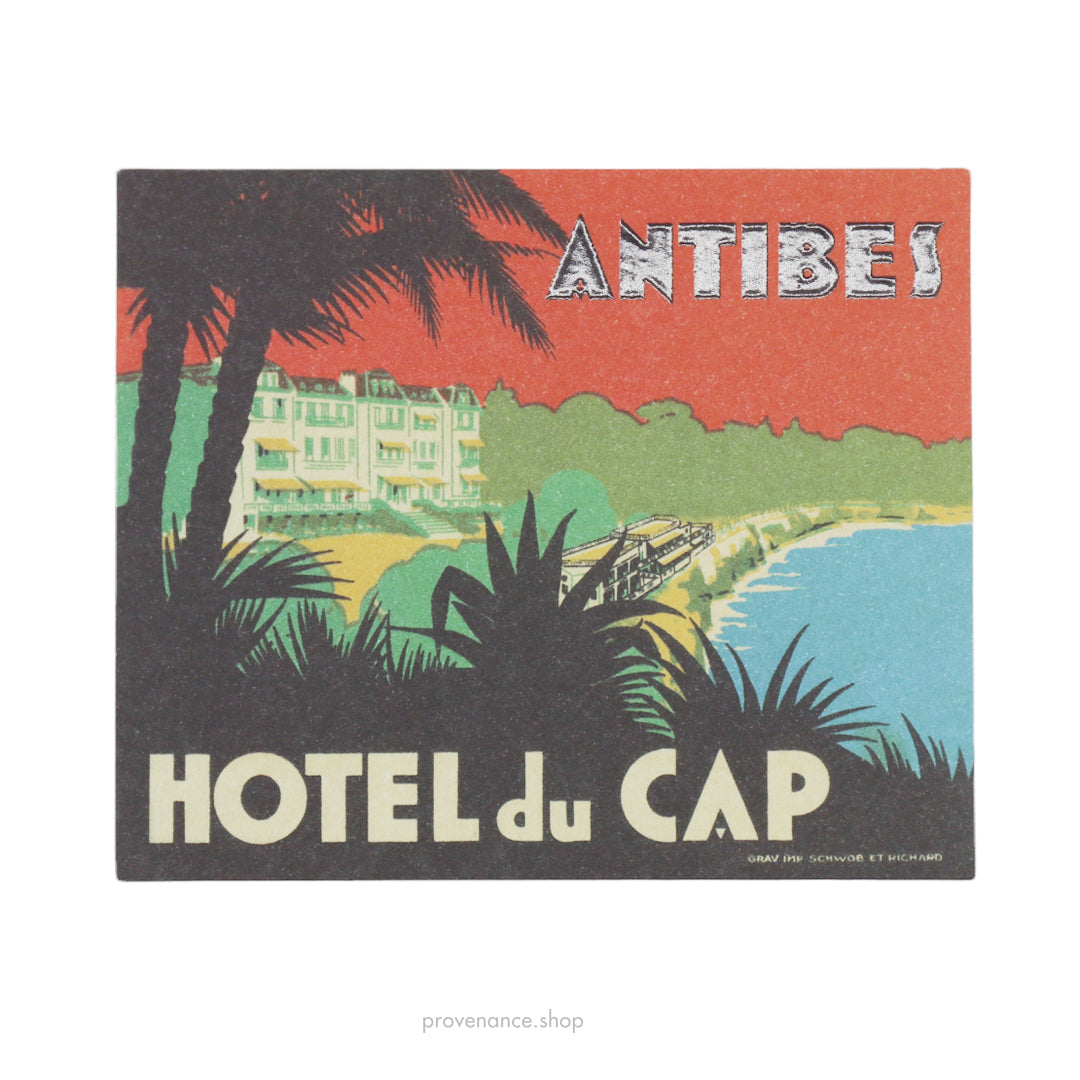 Louis Vuitton Hotel Label Sticker Postcard stickers- Antibes Hotel Du Cap