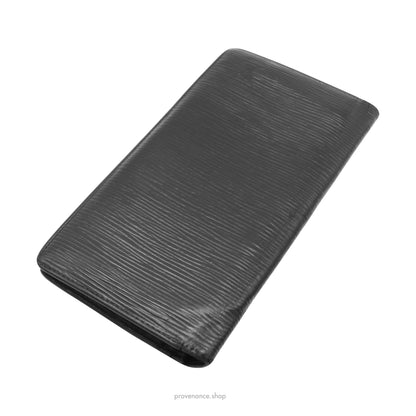 Louis Vuitton Brazza Long Wallet - Black Epi Leather