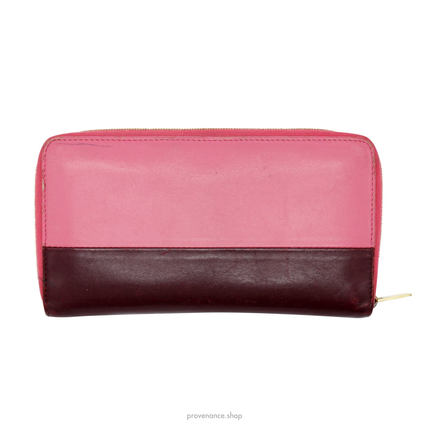 Celine Multifunction Zip Wallet - Pink/Burgundy