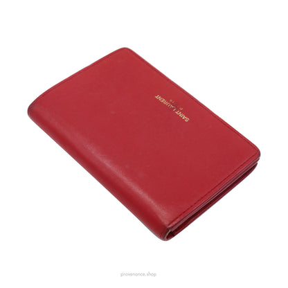 SLP Card Holder Wallet - Poppy Red Leather