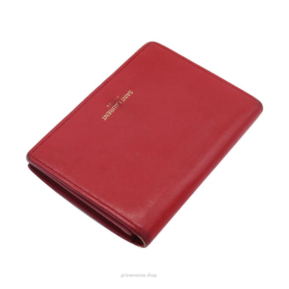 SLP Card Holder Wallet - Poppy Red Leather