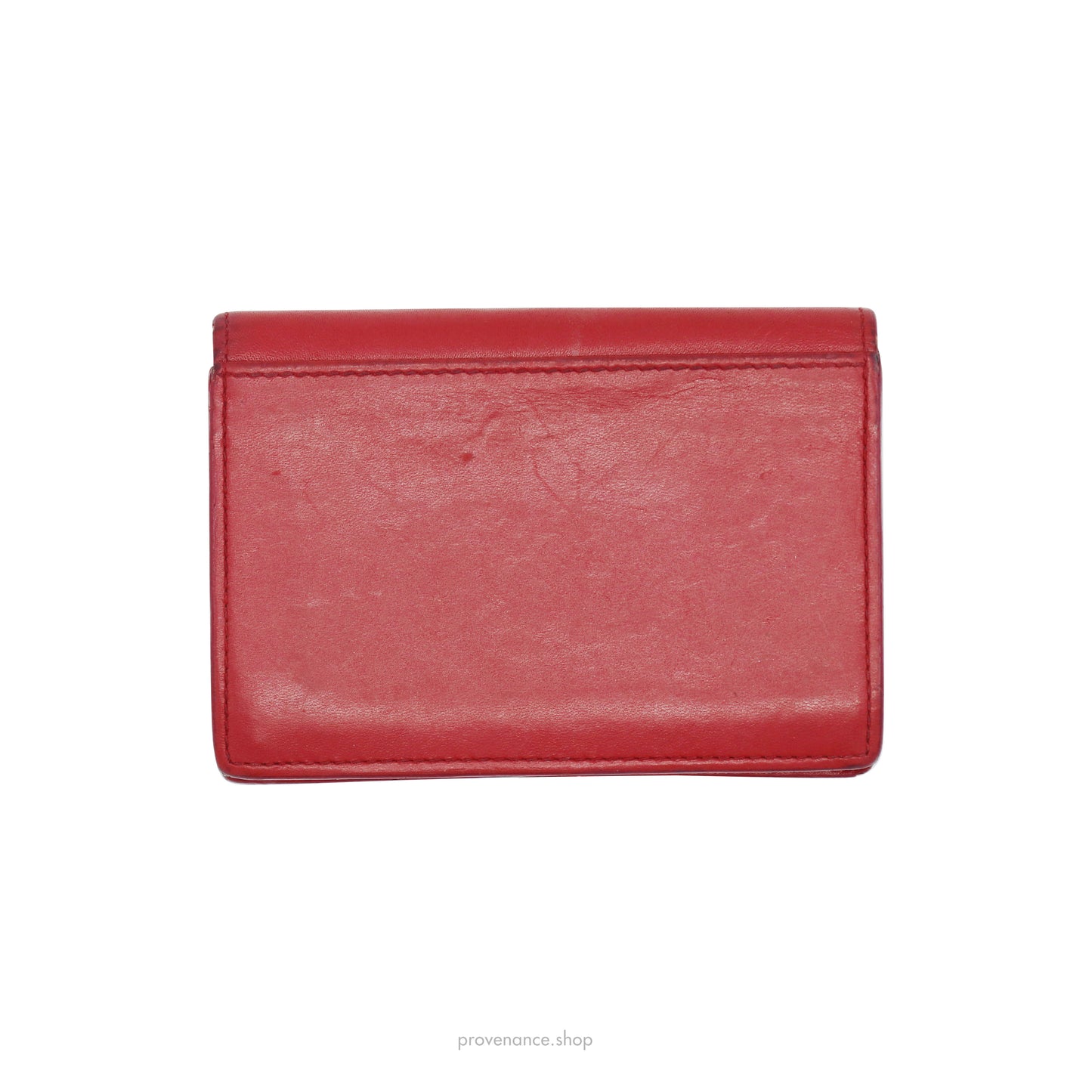 SLP Card Holder Wallet - Poppy Red Leather