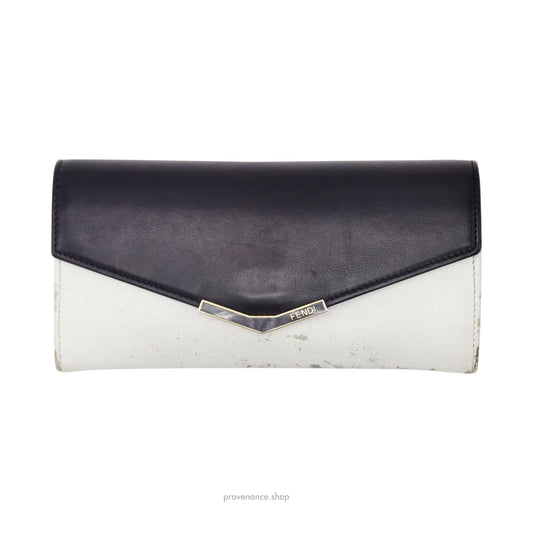 Fendi Long Wallet - Black Leather