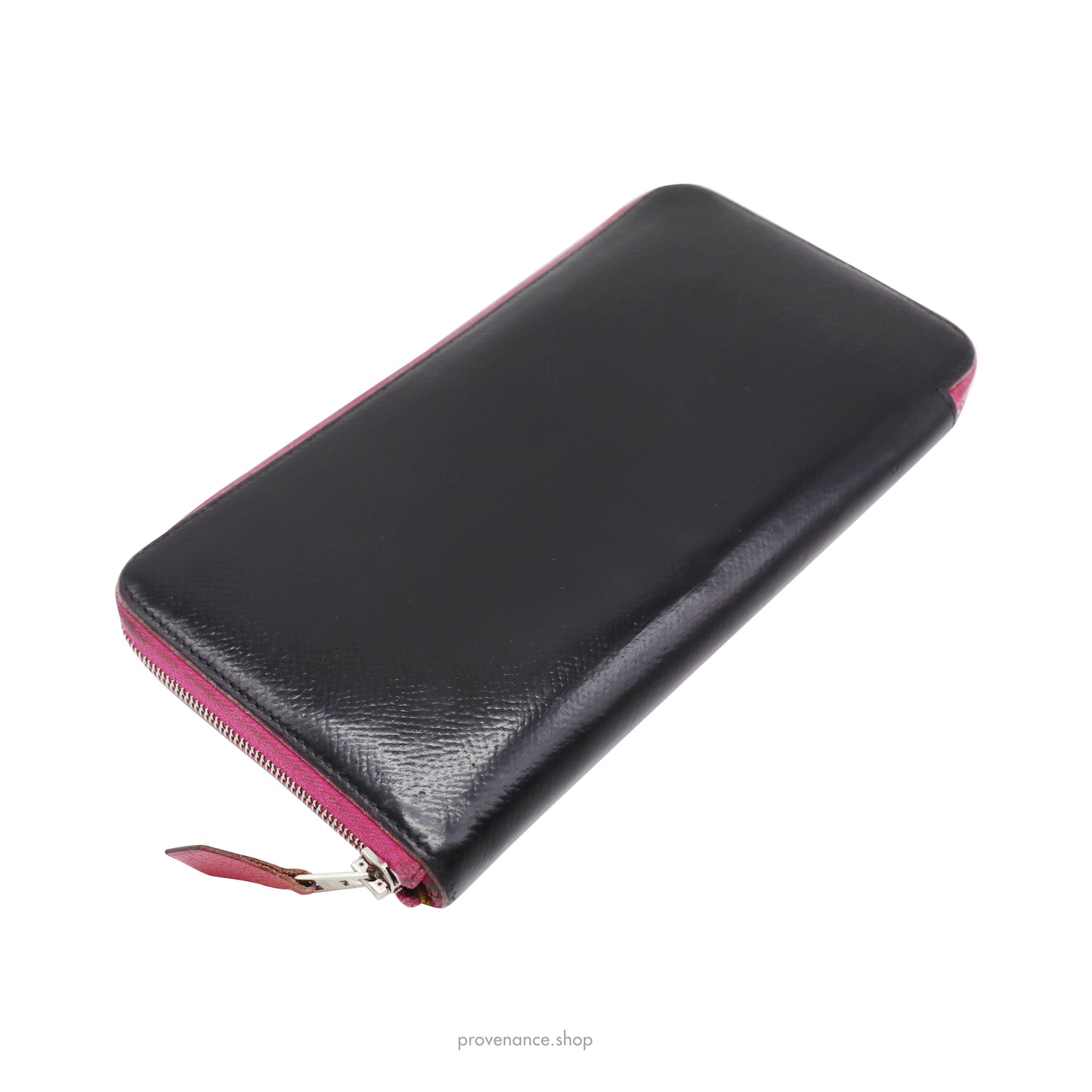 Hermes Silkin Classic Wallet Large Model - Black/Fuchsia