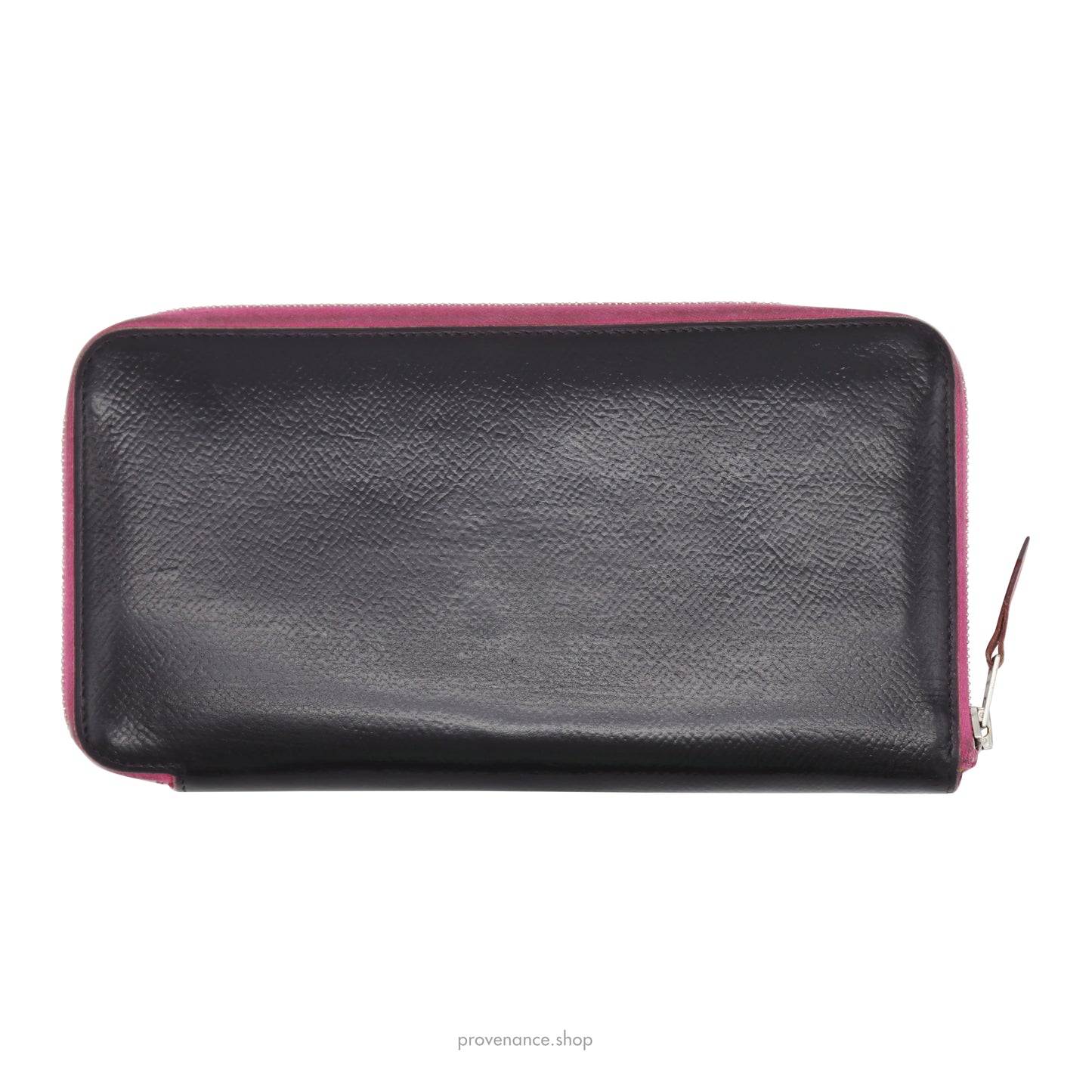 Hermes Silkin Classic Wallet Large Model - Black/Fuchsia