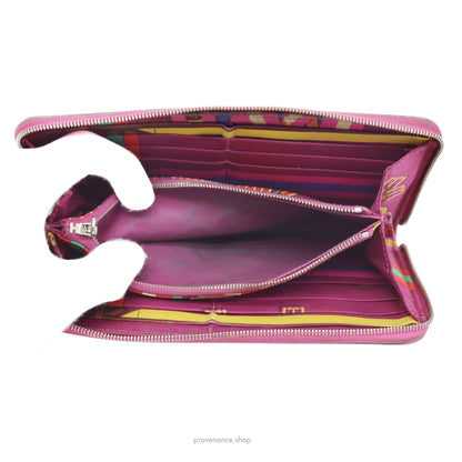 Hermes Silkin Classic Wallet Large Model - Black/Fuchsia