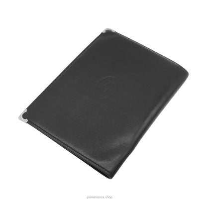 Cartier Tall Wallet - Black & Burgundy Calfskin Leather