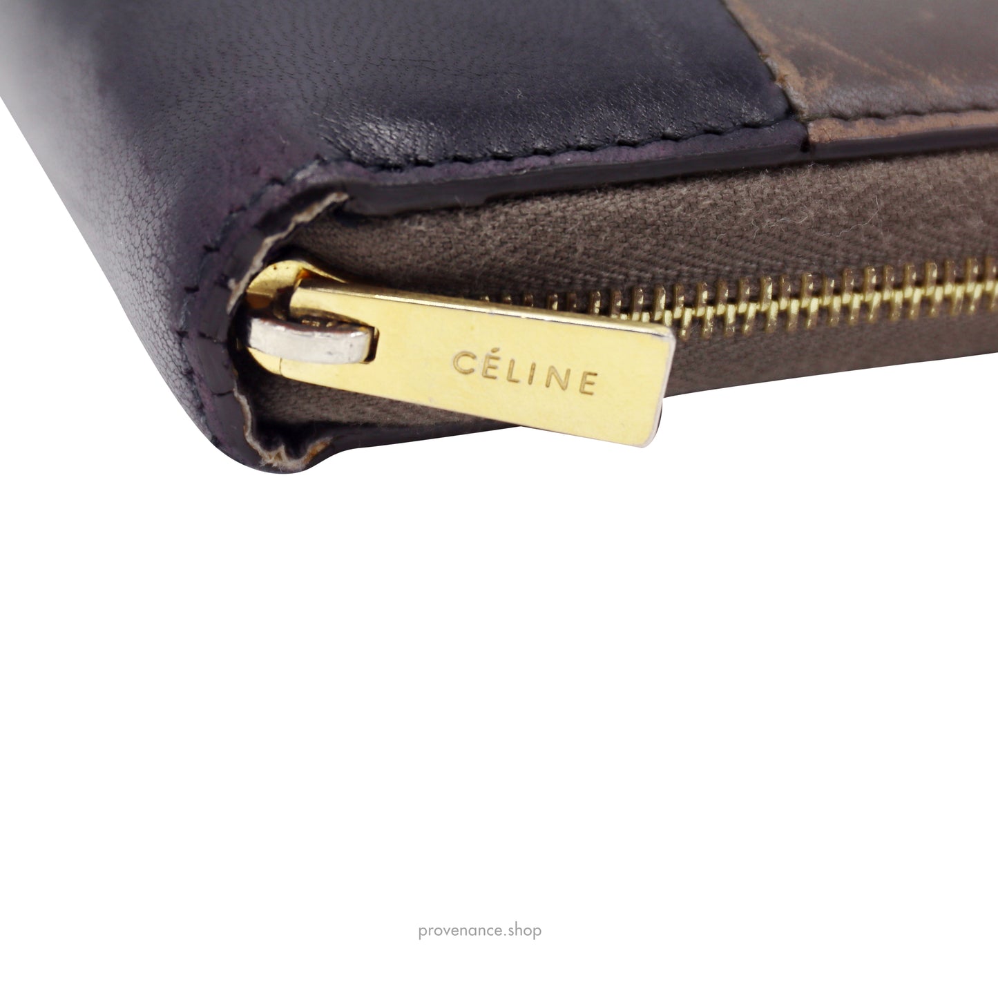 Celine Multifunction Zip Wallet - Grey/Black