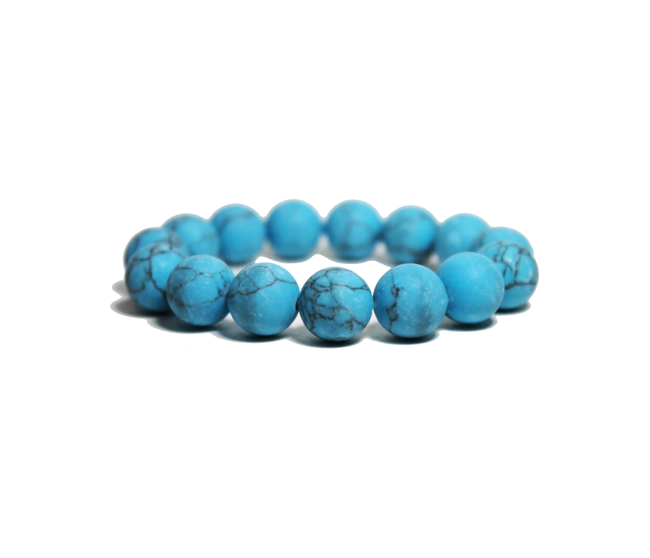 Bracelet - Matte Turquoise 12mm.