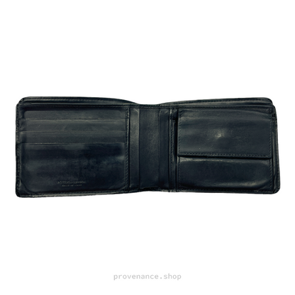 Bottega Veneta Bifold Wallet - Black Intrecciato Leather