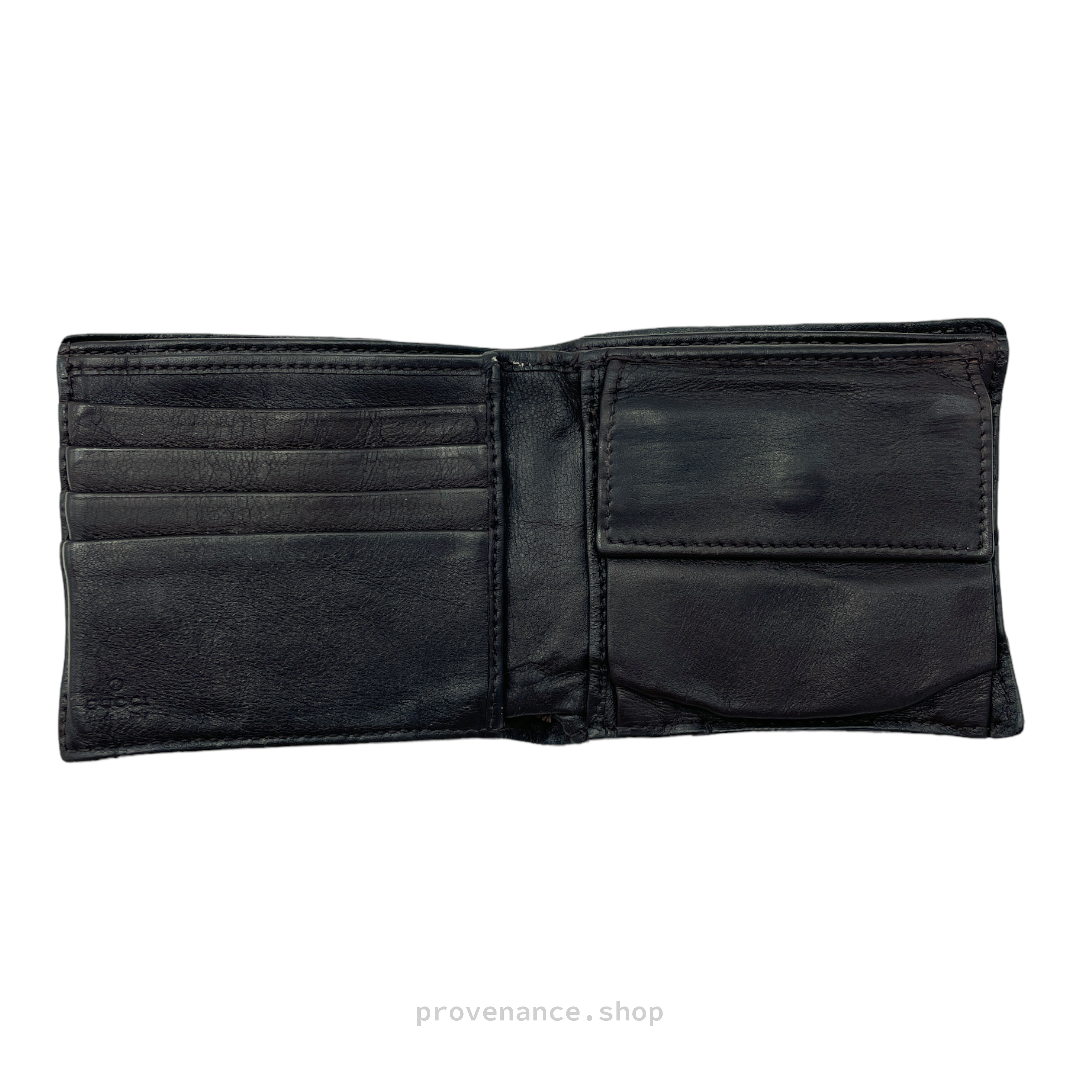 Gucci GG Bifold Wallet - Black Guccissima Leather