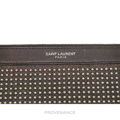 SLP Zip Pouch - Studded Black Leather