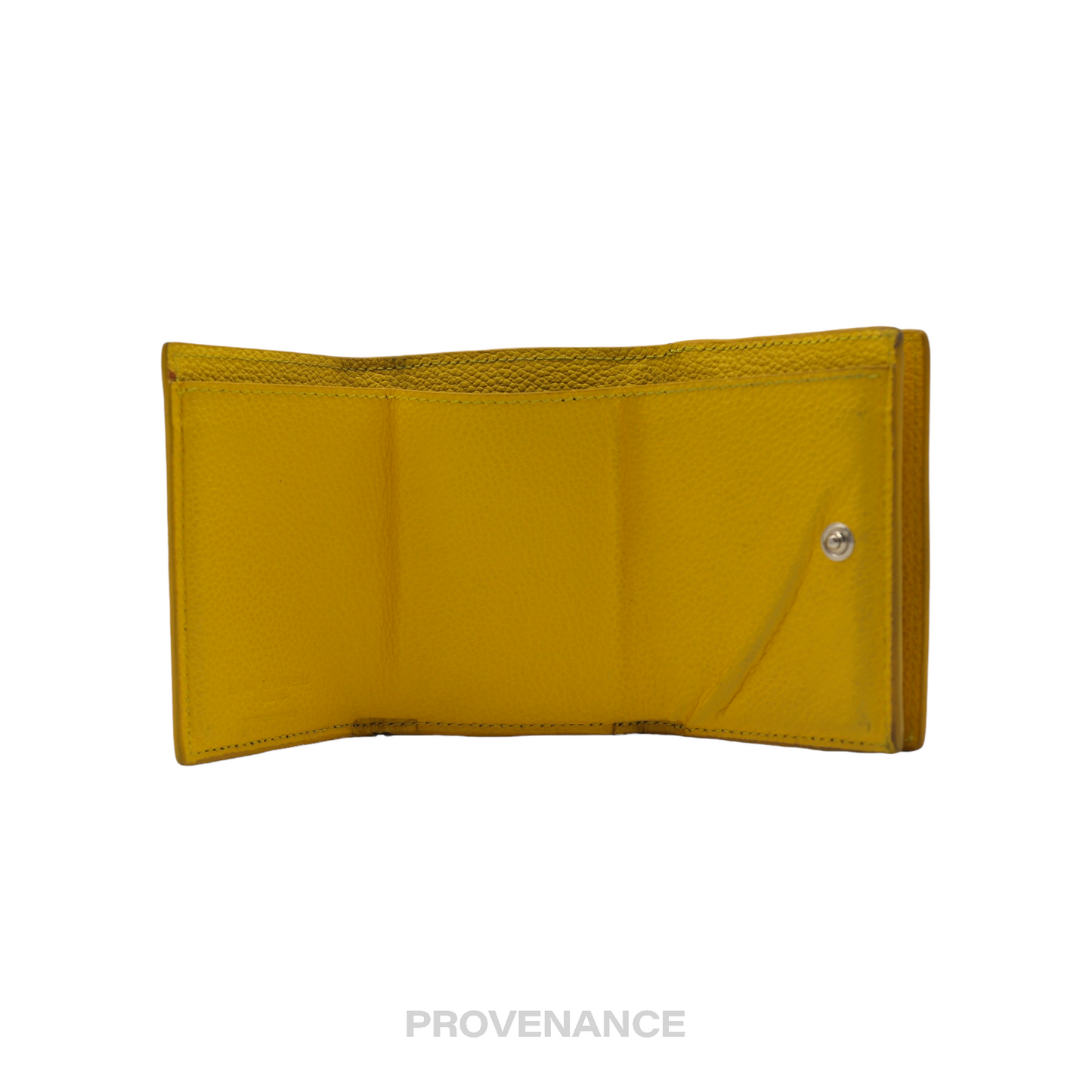 SLP Trifold Card Wallet - Yellow Leather