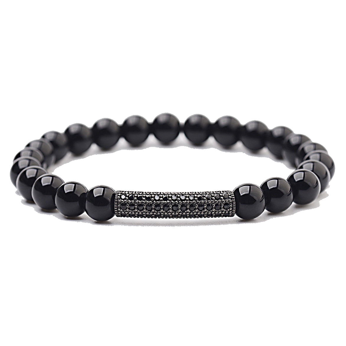 Bracelet - Black Rhodium Strip Pavé